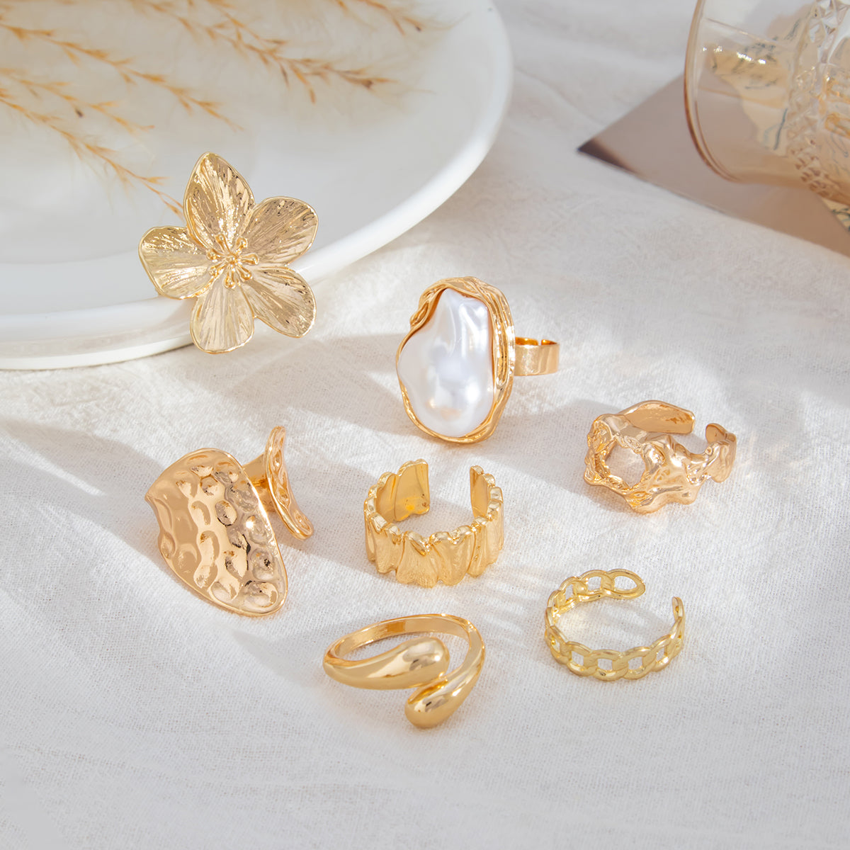 Set Anillo Aura Pearl